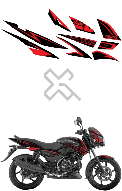 Project 69 Edition Sticker Compatible with Pulsar 125/150/180 | Printed In Premium Gloss Vinyl With FPF(Fade Protection Film), Water Proof, Precut Sticker, Pack Of 1 Compatible with Both Side